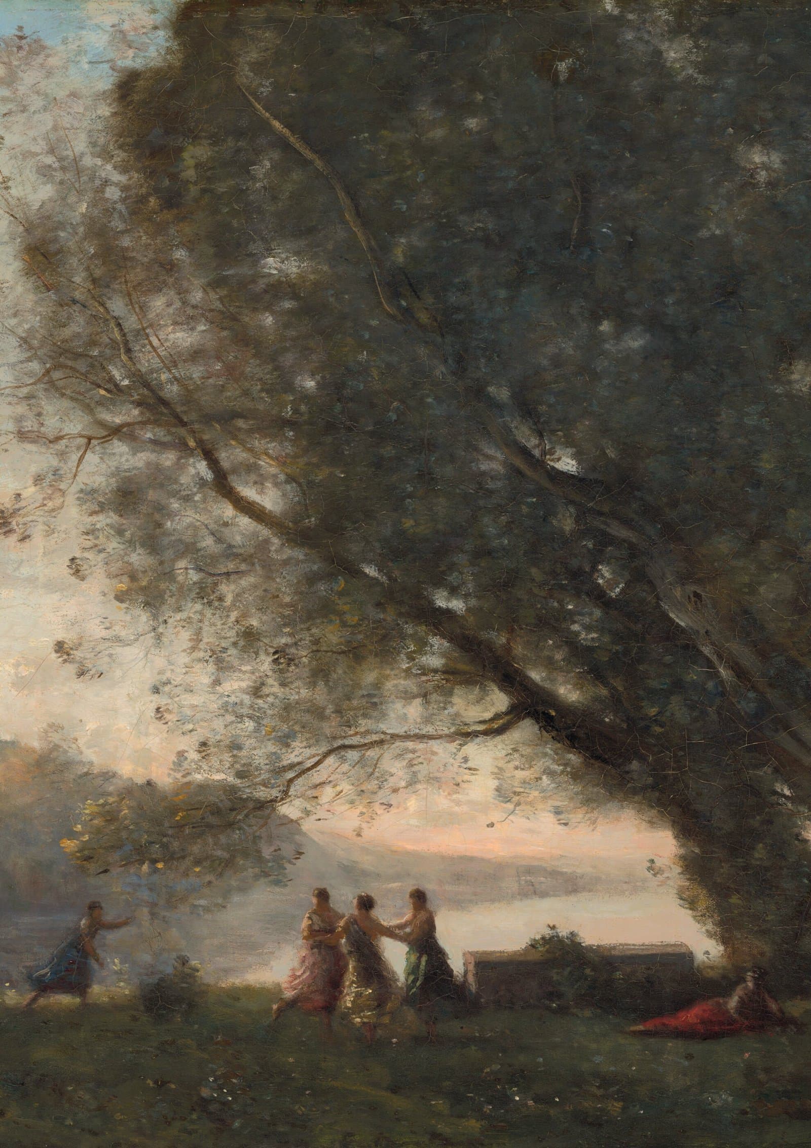 “Dance under the Trees at the Edge of the Lake”, Jean-Baptiste-Camille Corot, 1865/1879